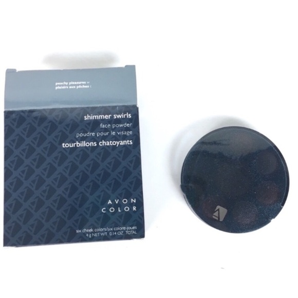AVON Shimmer Swirls Face Powder Peachy Pleasures Blush Bronzer Contour - Picture 2 of 7